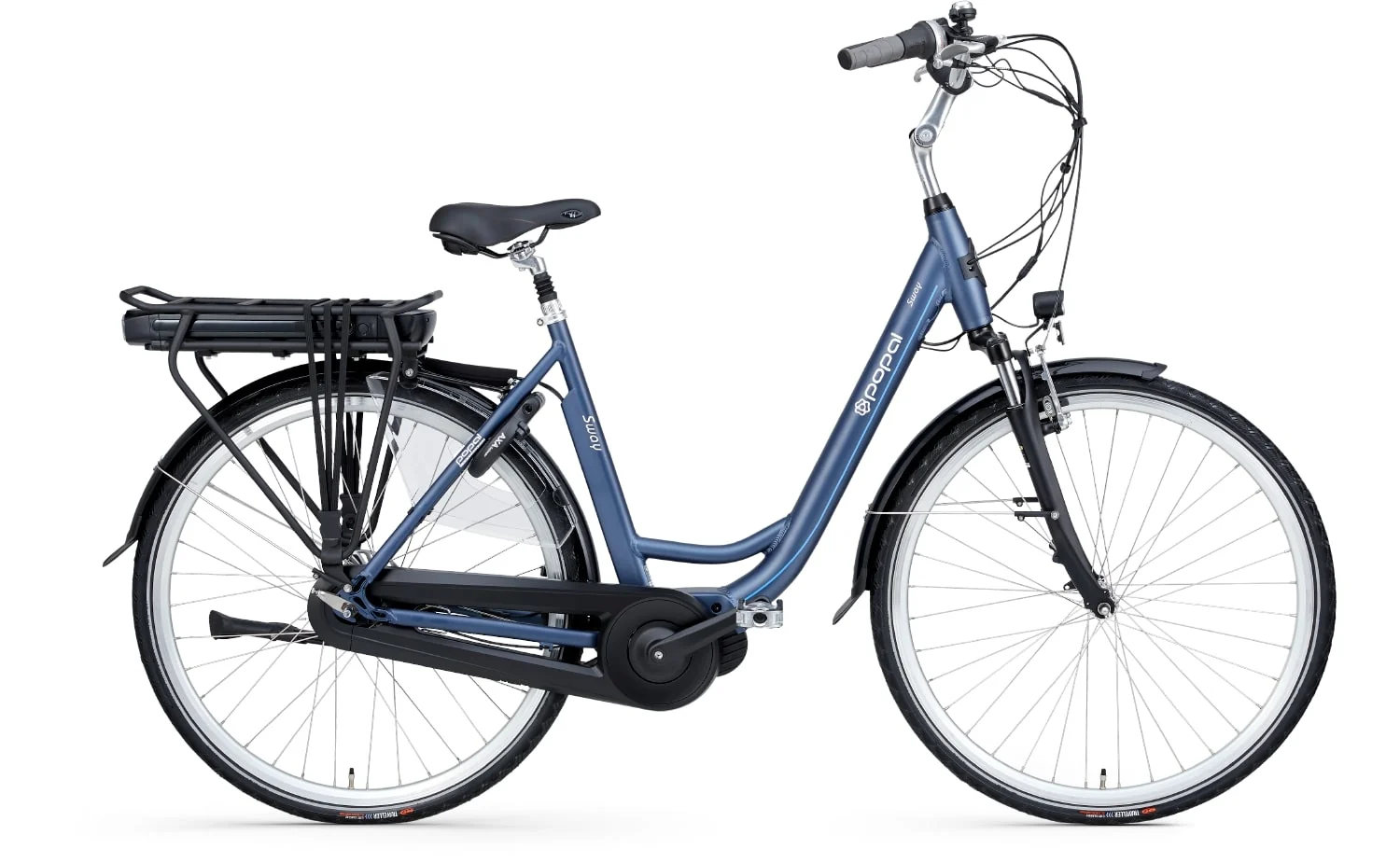 E Bike Hollandrad Damen Mittelmotor Nabenschaltung 28" Popal Sway Blau 53cm