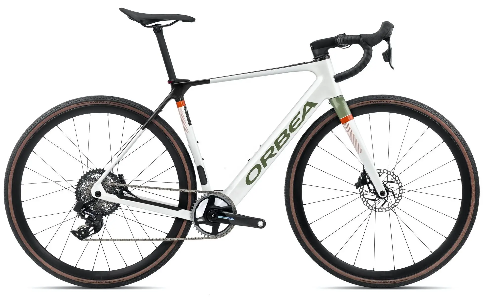 Orbea Gain M21E 1X 2024 Gravel E Bike Carbon Weiß XS